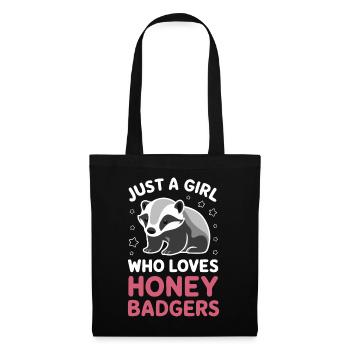 Blaireau Miel Blaireau Animal - Sac en tissu - noir - Devant