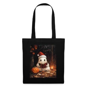Halloween Gift Ghost with Christmas Hat Decoration - Tote Bag - black - Front