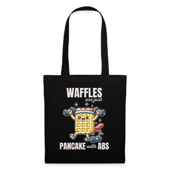 Kawaii Waffle Cake Gym Workout Cute Fitness - Tote Bag - black - Front