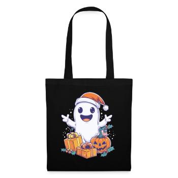 Halloween Gift Ghost with Christmas Hat Decoration - Tote Bag - black - Front