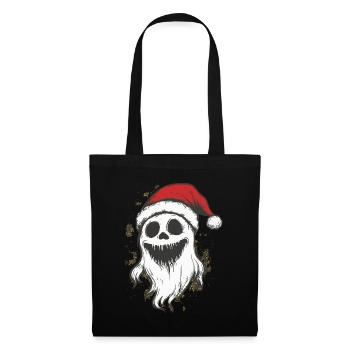 Halloween Gift Ghost with Christmas Hat Decoration - Tote Bag - black - Front