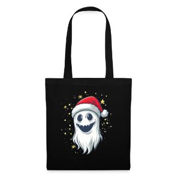 Halloween Gift Ghost with Christmas Hat Decoration - Tote Bag - black - Front