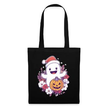Halloween Gift Ghost with Christmas Hat Decoration - Tote Bag - black - Front