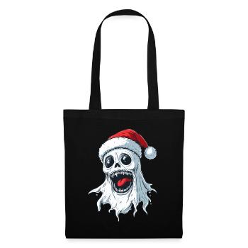 Halloween Gift Ghost with Christmas Hat Decoration - Tote Bag - black - Front
