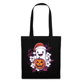 Halloween Gift Ghost with Christmas Hat Decoration - Tote Bag - black - Front