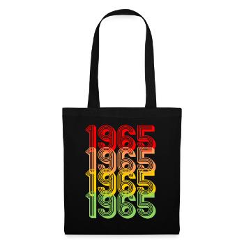1965 Vintage Rétro Année de naissance 1965 60e anniversaire - Sac en tissu - noir - Devant
