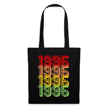 Jahrgang 1995 Geschenk 30.Geburtstag geboren 1995 - Stoffbeutel - Schwarz - Vorne