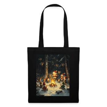 Père Noël Femmes Hommes Enfants Noël - Sac en tissu - noir - Devant