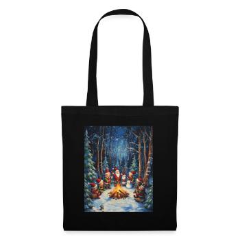 Père Noël Femmes Hommes Enfants Noël - Sac en tissu - noir - Devant