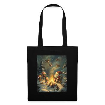 Père Noël Femmes Hommes Enfants Noël - Sac en tissu - noir - Devant