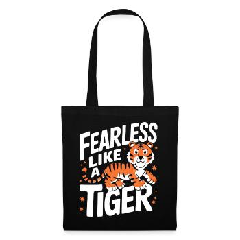 Tigre Animal Zoo Animal sauvage - Sac en tissu - noir - Devant