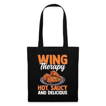 Hot Wings Chicken Spicy Hühnerflügel Junk Food - Tote Bag - black - Front