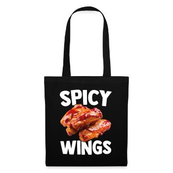 Spicy Hot Chicken Wings Chicken Wings Funny - Tote Bag - black - Front