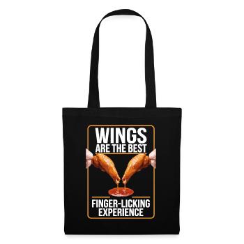 Les ailes sont la meilleure expérience de léchage de doigts - Sac en tissu - noir - Devant