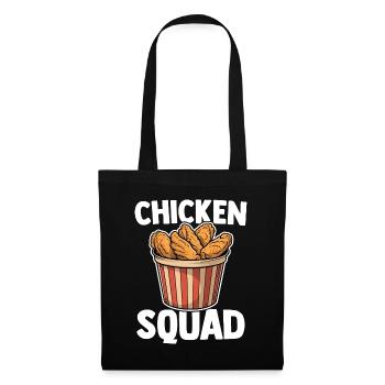 Chicken Wing Squad Aliments pour ailes de poulet frites - Sac en tissu - noir - Devant