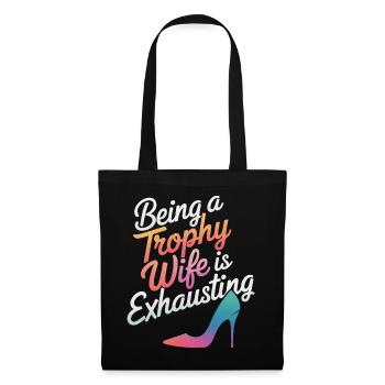 Femme Épouse Partenaire Famille Marié - Sac en tissu - noir - Devant