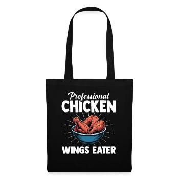 Mangeur professionnel d’ailes de poulet Hühnerflügel - Sac en tissu - noir - Devant