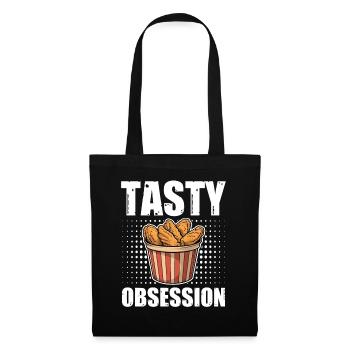 Ailes de poulet chaudes et épicées Tasty Obession - Sac en tissu - noir - Devant