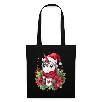 Unicorn Coffee Christmas Women Men Children - Tote Bag - black - Front