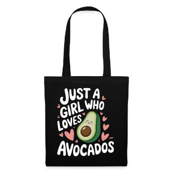 Avocado Essen Guacamole Vegan - Stoffbeutel - Schwarz - Vorne