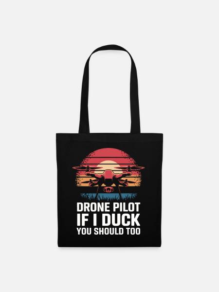 Dronen Pilot Quadrocopter Drone - Stoffbeutel - Schwarz