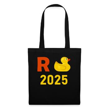 Duck Pension 2025 Pension Retirement Grandpa Grandma Pensioner - Tote Bag - black - Front