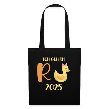 Canard Pension 2025 Pension Retraite Grand-père Mamie Retraité - Sac en tissu - noir - Devant