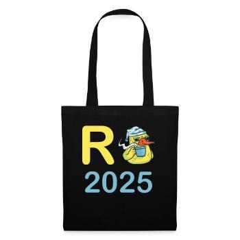 Ente Rente 2025 Pension Ruhestand Opa Oma Rentner - Stoffbeutel - Schwarz - Vorne