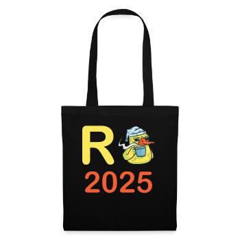 Duck Pension 2025 Pension Retirement Grandpa Grandma Pensioner - Tote Bag - black - Front