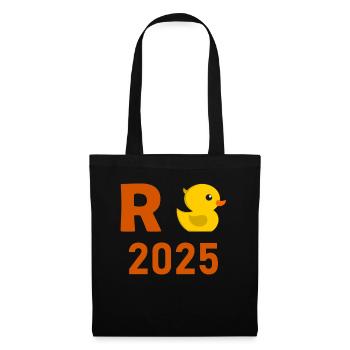 Canard Pension 2025 Pension Retraite Grand-père Mamie Retraité - Sac en tissu - noir - Devant