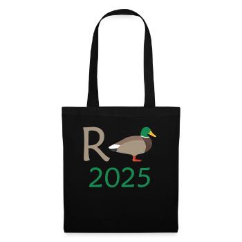 Canard Pension 2025 Pension Retraite Grand-père Mamie Retraité - Sac en tissu - noir - Devant