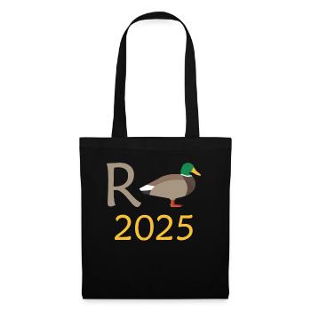 Canard Pension 2025 Pension Retraite Grand-père Mamie Retraité - Sac en tissu - noir - Devant