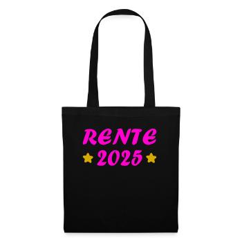 Pension 2025 Cadeau Pension 2025 Retraite Papy Mamie - Sac en tissu - noir - Devant