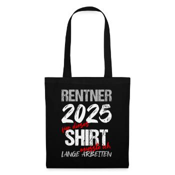 Pension 2025 Cadeau Pension 2025 Retraite Grand-père - Sac en tissu - noir - Devant