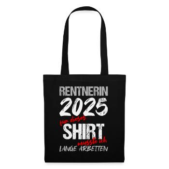 Pension 2025 Cadeau Pension 2025 Retraite Grand-mère - Sac en tissu - noir - Devant