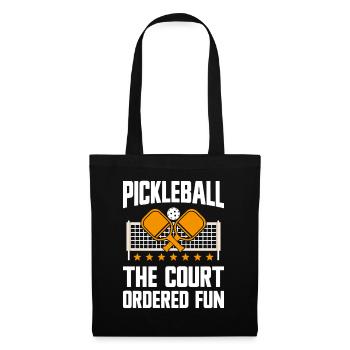 Pickleball : le paddleball amusant ordonné par le tribunal - Sac en tissu - noir - Devant