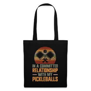 Funny Pickleball Gift - Tote Bag - black - Front
