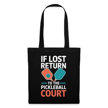 Tournoi de pickleball Chemise d’équipe Paddleball - Sac en tissu - noir - Devant