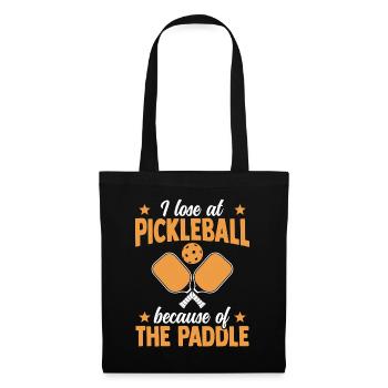 Je perds au pickleball à cause de la raquette - Sac en tissu - noir - Devant
