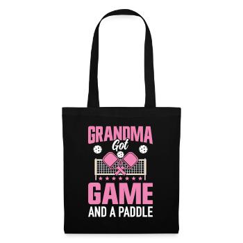 Pickleball Granny Paddleball Grandmother Paddle Game - Tote Bag - black - Front
