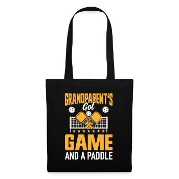 Pickleball Parents Paddleball Grandma Grandpa Paddle - Tote Bag - black - Front
