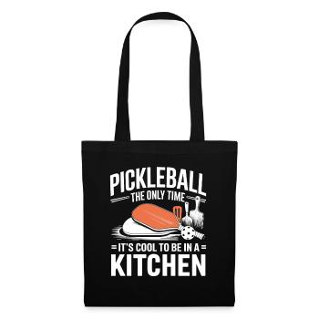 Joueur de pickleball Paddleball Cuisine Dinkball - Sac en tissu - noir - Devant