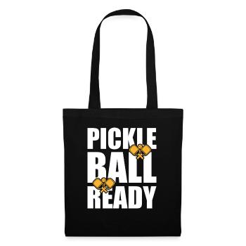 Pickleball Ready Paddleball Player Gift - Tote Bag - black - Front