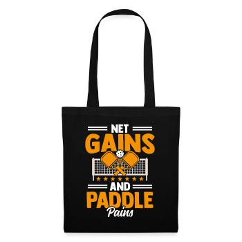 Joueur de pickleball Dinball Tournoi Paddleball - Sac en tissu - noir - Devant