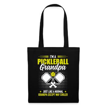 Grand-père joueur de pickleball Dinking Team cadeau - Sac en tissu - noir - Devant