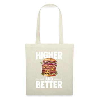 Burger Und Sandwich Liebhaber Burger Geschenk - Stoffbeutel - Natur - Vorne