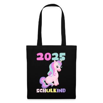 School Child 2025 Young Girls School Enrollment 2025 Decoration - Tote Bag - black - Front