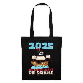 School Child 2025 Young Girls School Enrollment 2025 Decoration - Tote Bag - black - Front