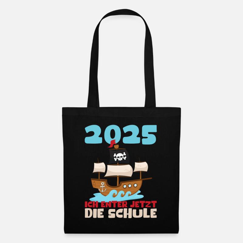 Schulkind 2025 Junge Mädchen Einschulung 2025 Deko - Stoffbeutel - Schwarz