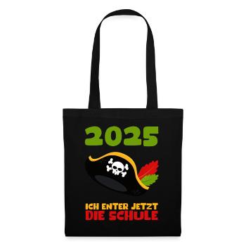 School Child 2025 Young Girls School Enrollment 2025 Decoration - Tote Bag - black - Front